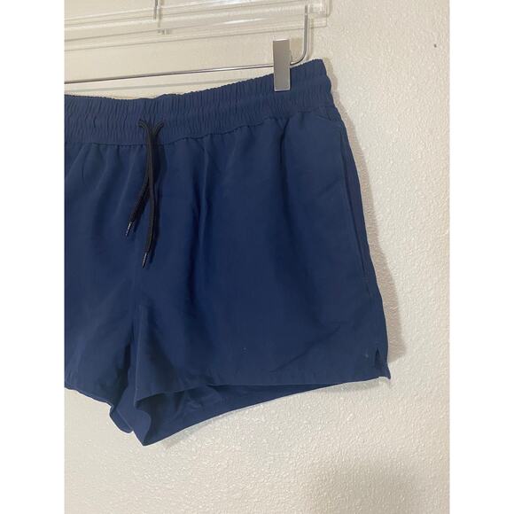 ASOS Navy Blue Drawstring Waist Athletic Shorts Women's Size Medium - Picture 3 of 5